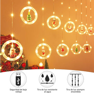 LUCES LED AROS NAVIDAD-3 METROS      MEXIMARKET 🎄