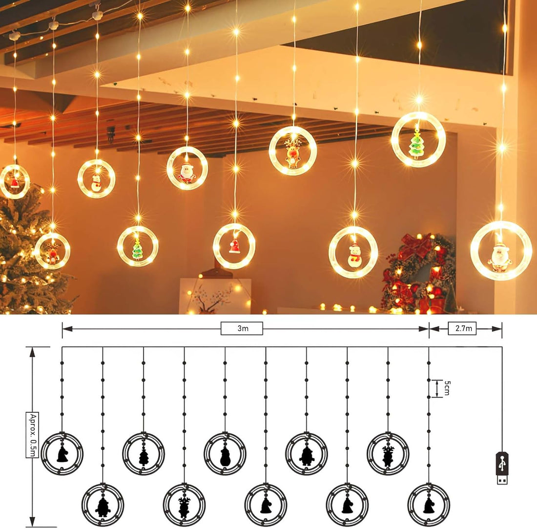 LUCES LED AROS NAVIDAD-3 METROS      MEXIMARKET 🎄