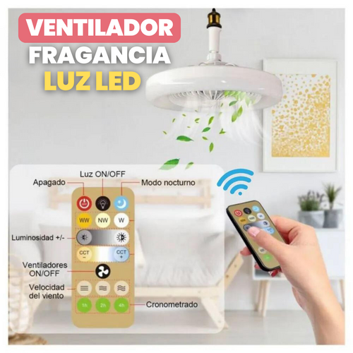 LUZ LED DE VENTILADOR CON FRAGANCIA MEXIMARKET 🛒